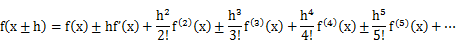 テーラー展開で4次精度6次精度の微分公式を導出