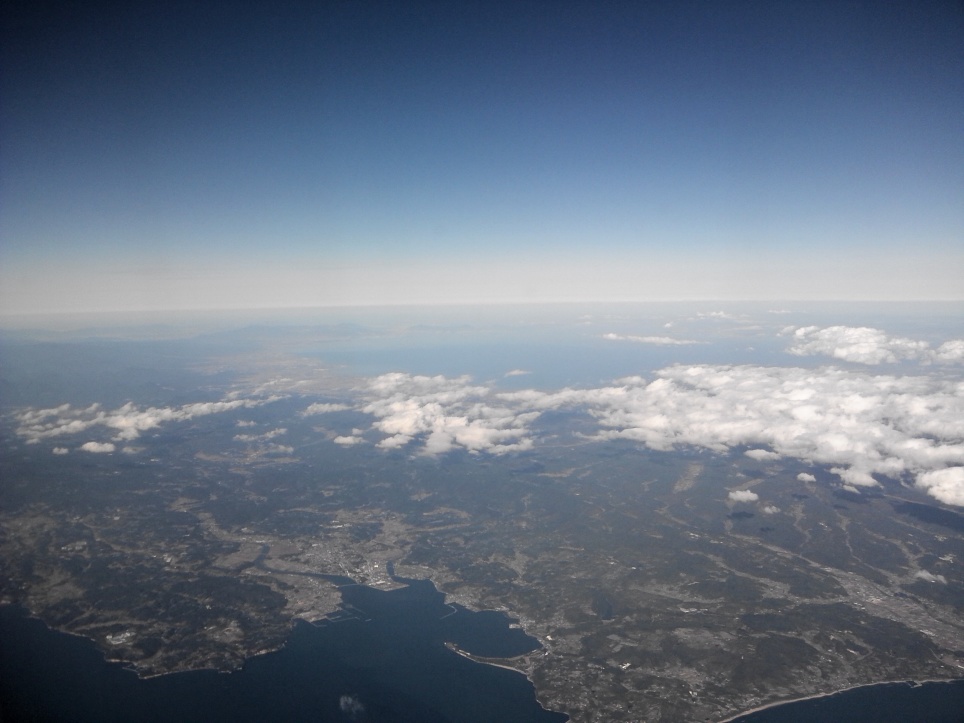 空から日本を見てみよう！羽田→熊本　大分の航空写真